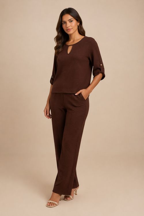 Blusa detalhe gota heritage CAFE,,..